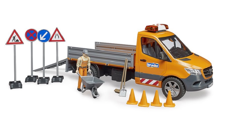 BRUDER MB Sprinter Kummonal mit Fahrer