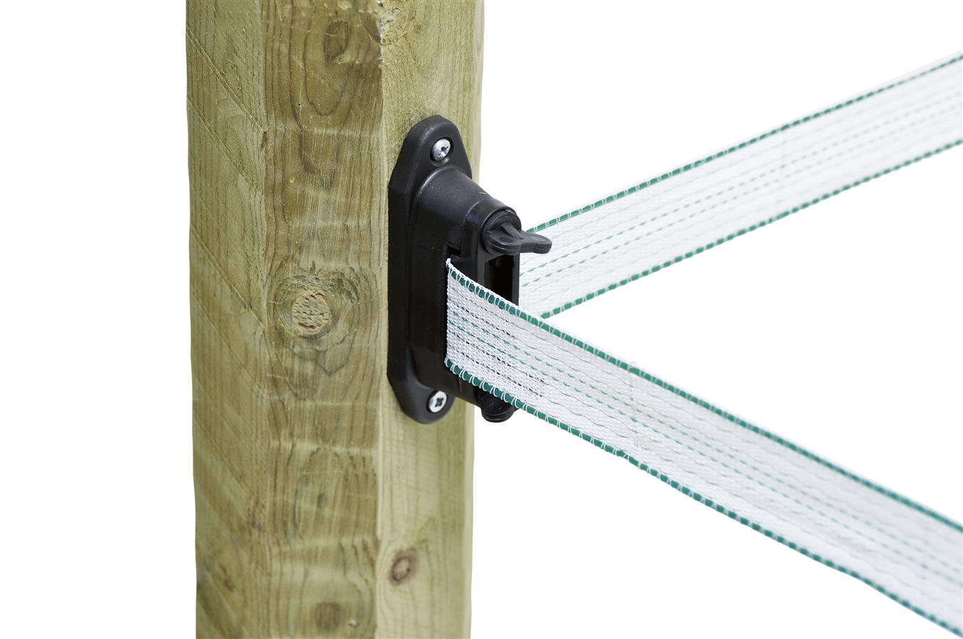 Kerbl Bånd Premium Line, 200 m, 38 mm, hvid/grøn