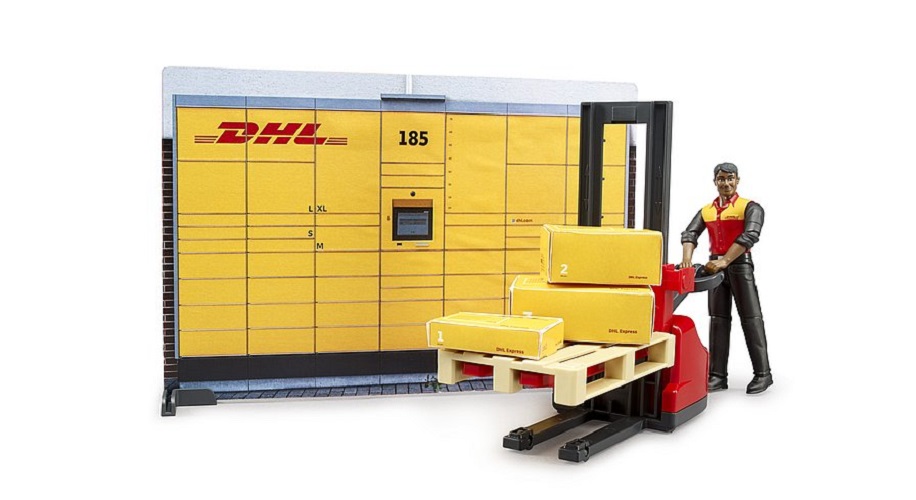 BRUDER bworld DHL Shop m. Handhubstapler