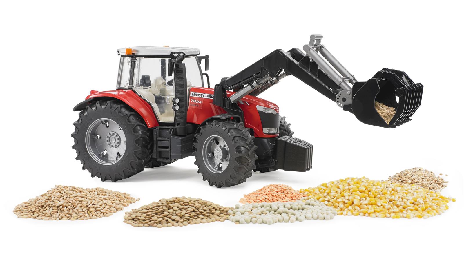 Bruder Massey Ferguson Traktor 7624 mit Frontlader