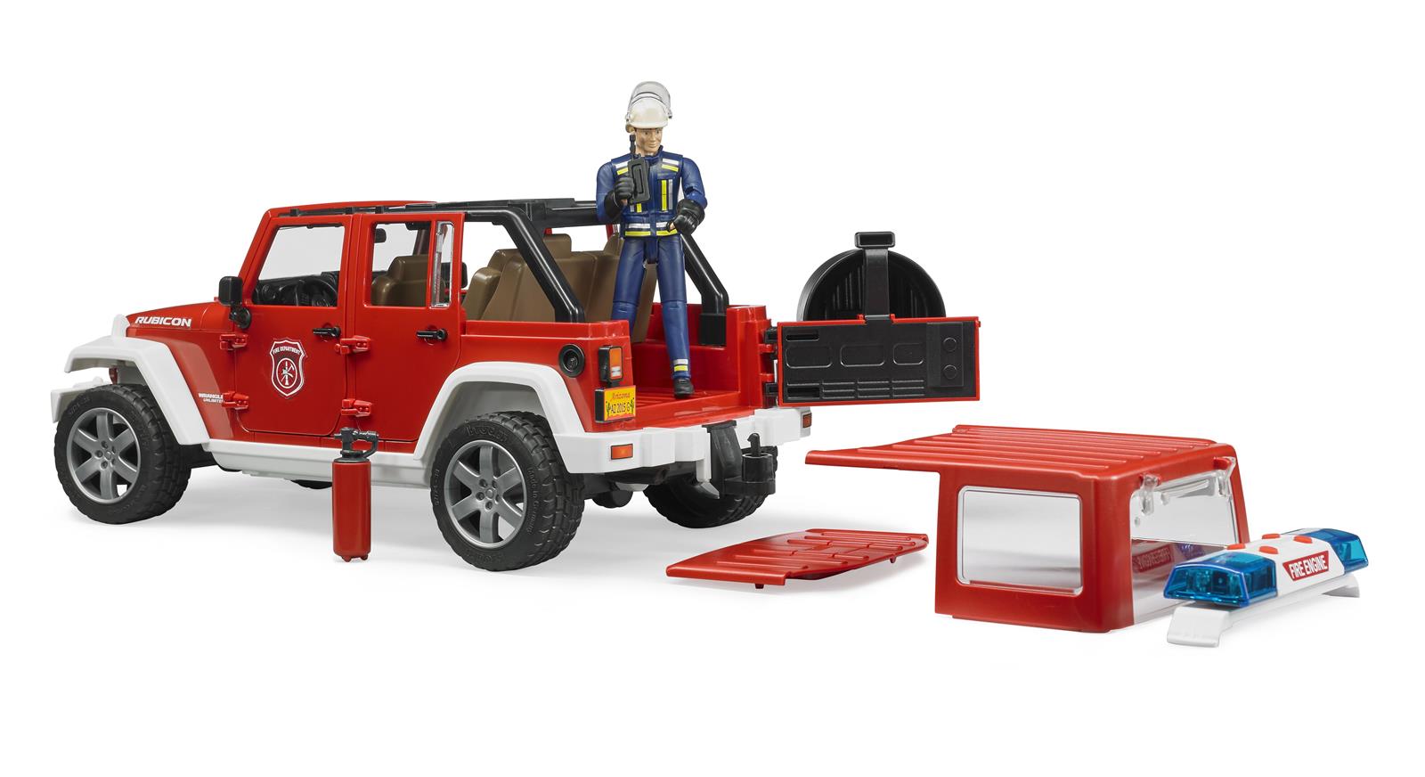 Bruder Jeep Wrangler Unlimited Rubicon brandbil & brandmand