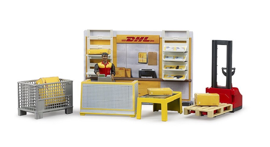 BRUDER bworld DHL Shop m. Handhubstapler