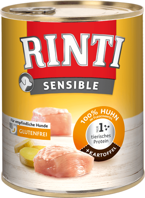 Rinti Sensible Fjærkræ + Kartoffel til hunde, 800 g