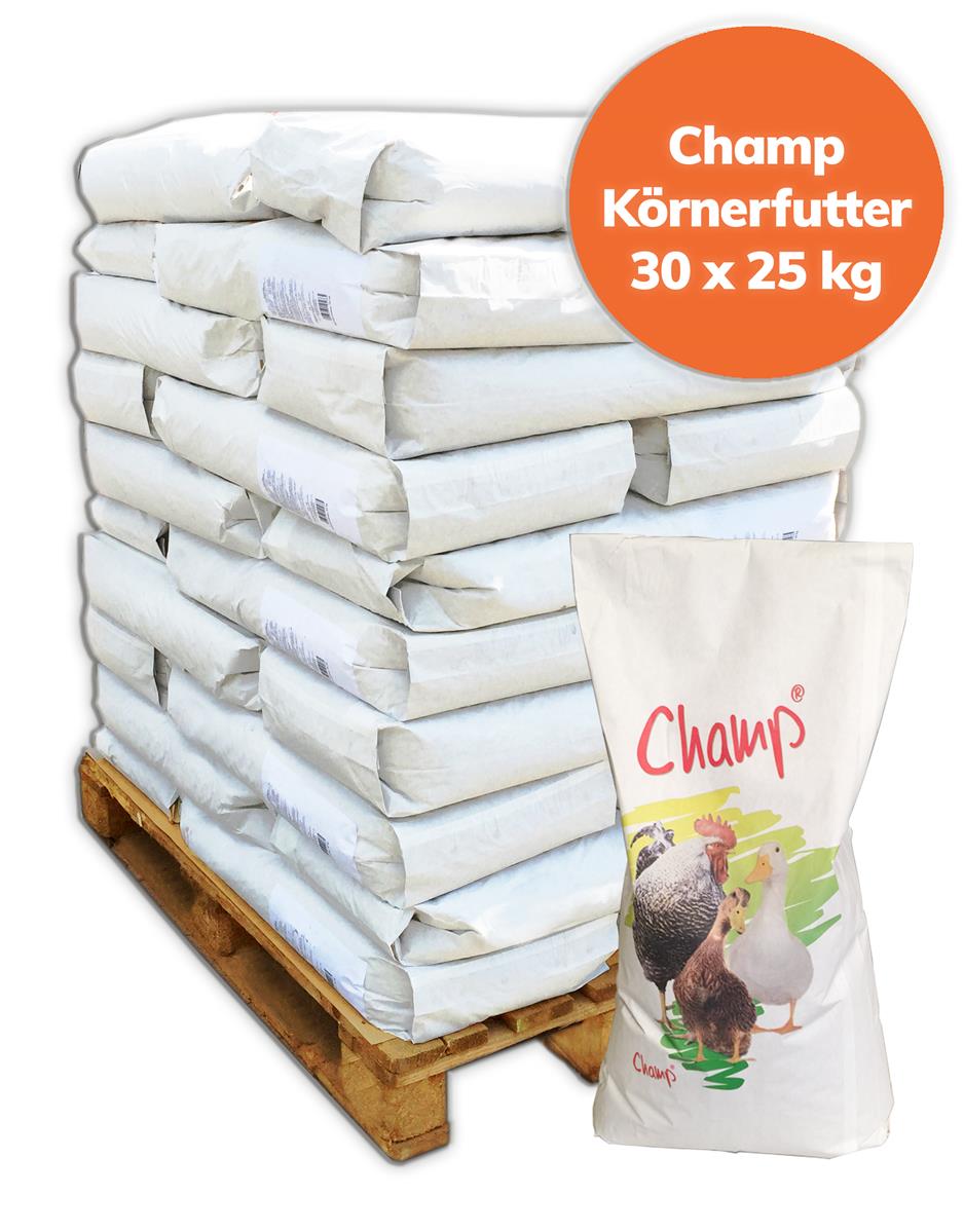 Palette Champ Geflügelkörnerfutter Hühnerfutter, 30x25 kg