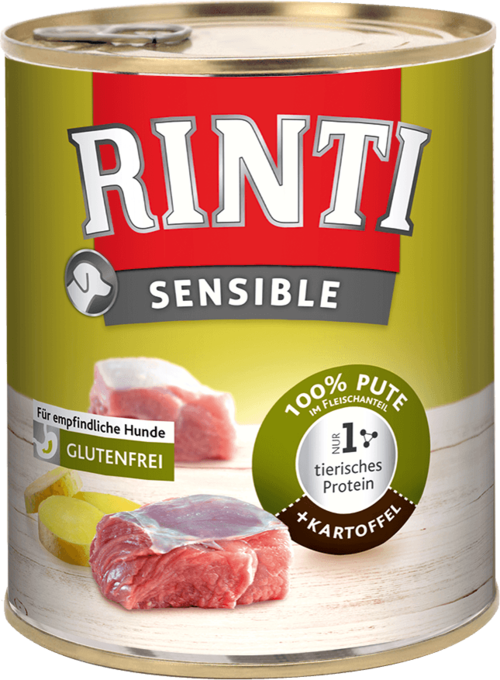 Rinti Sensible Kalkun + Kartoffel til hunde, 400 g