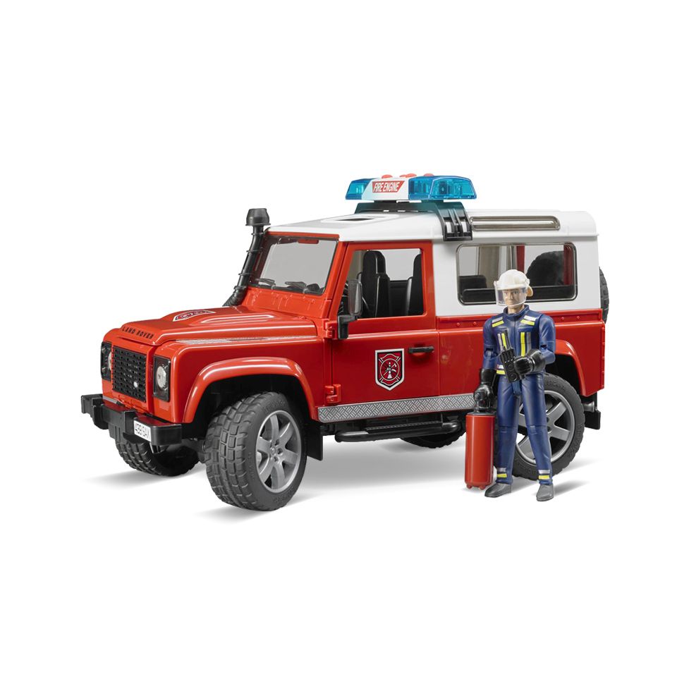 Land Rover Defender Station Wagon, brandbil med brandmand