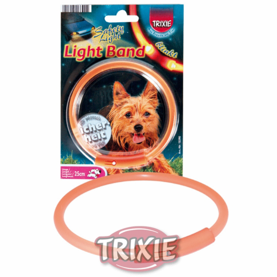Trixie Light bånd, str. M: 42 cm, orange