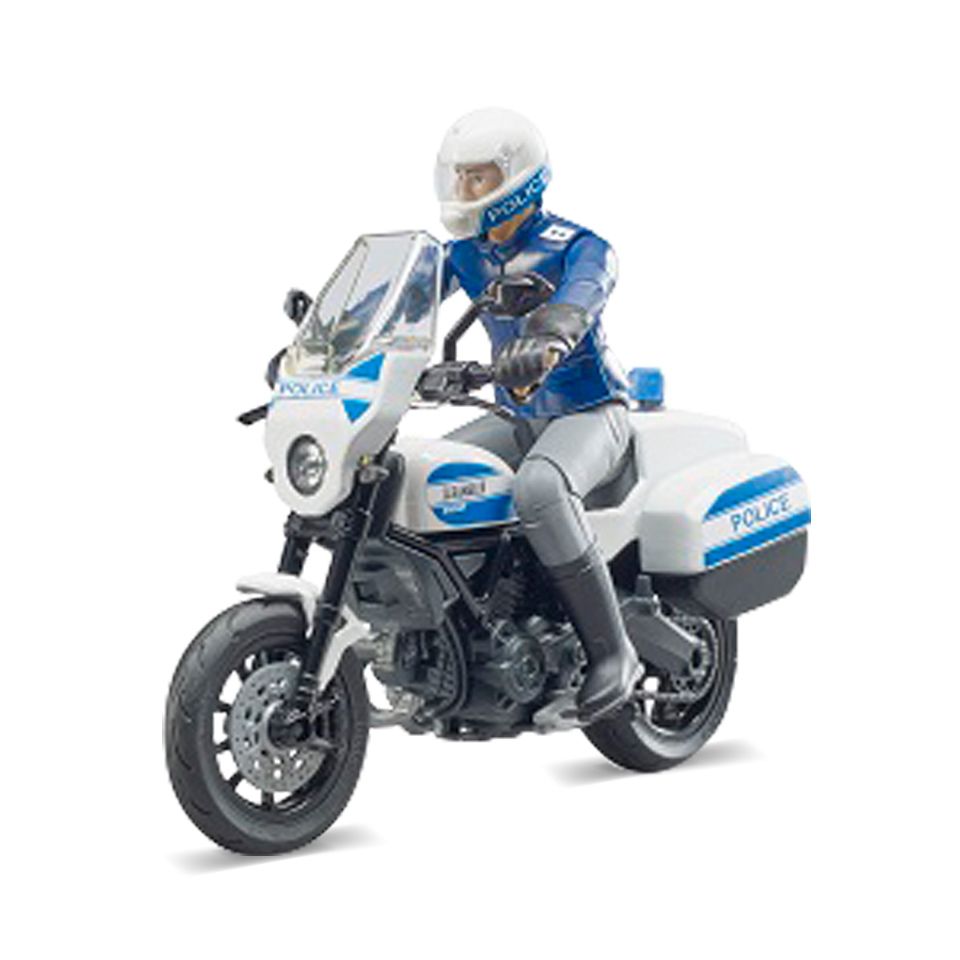 Bruder bworld Scrambler Ducati Politi-Motorcykel og Politimand