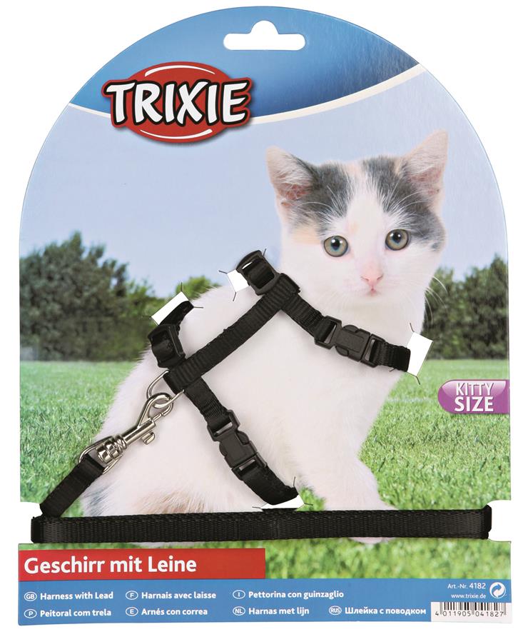 Trixie Killinge seletøj med snor, nylon, 19-31 cm/8 mm, 1,20 m