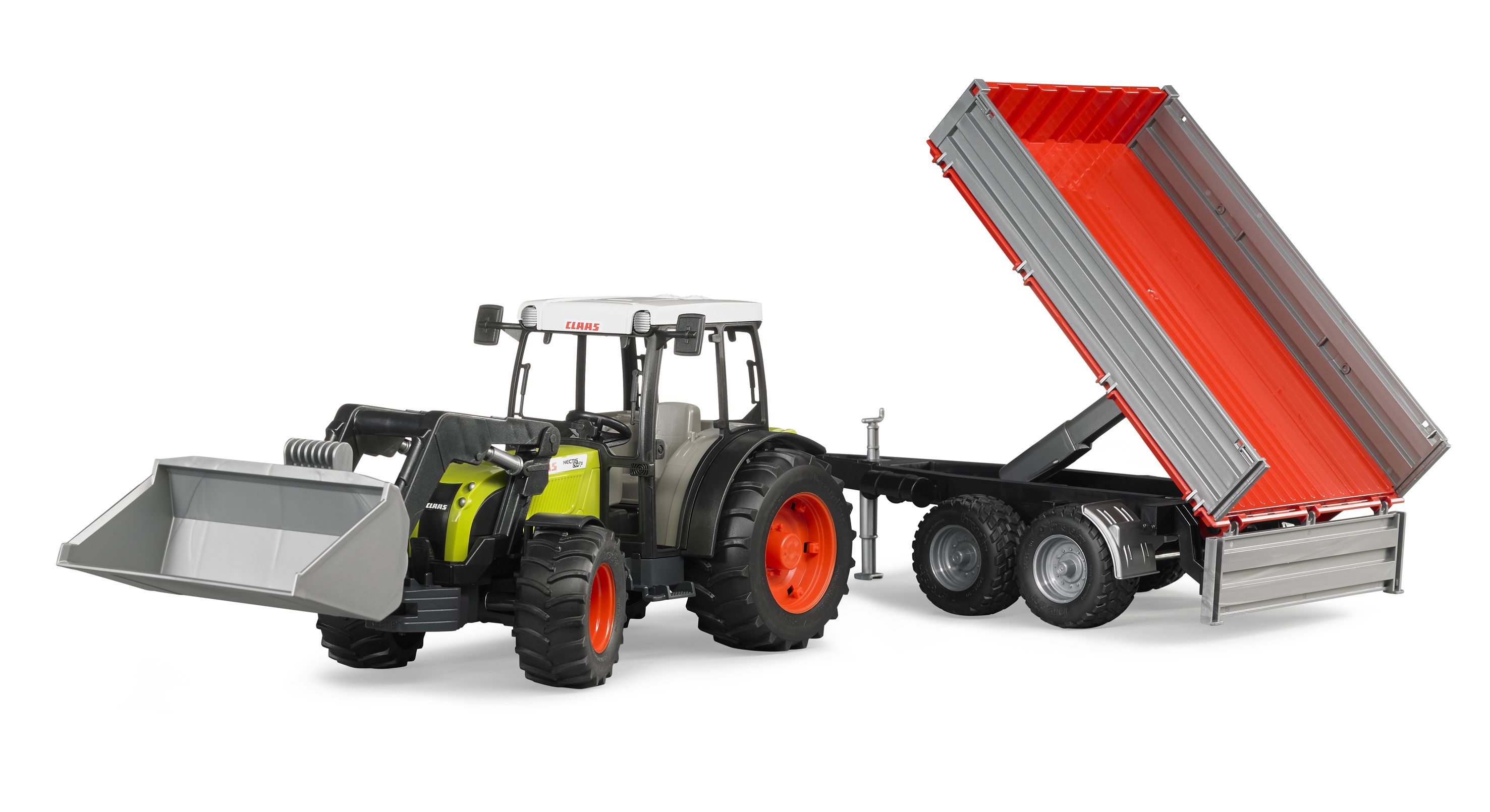 Claas Nectis Traktor 267 F med frontlæsser og tipvogn