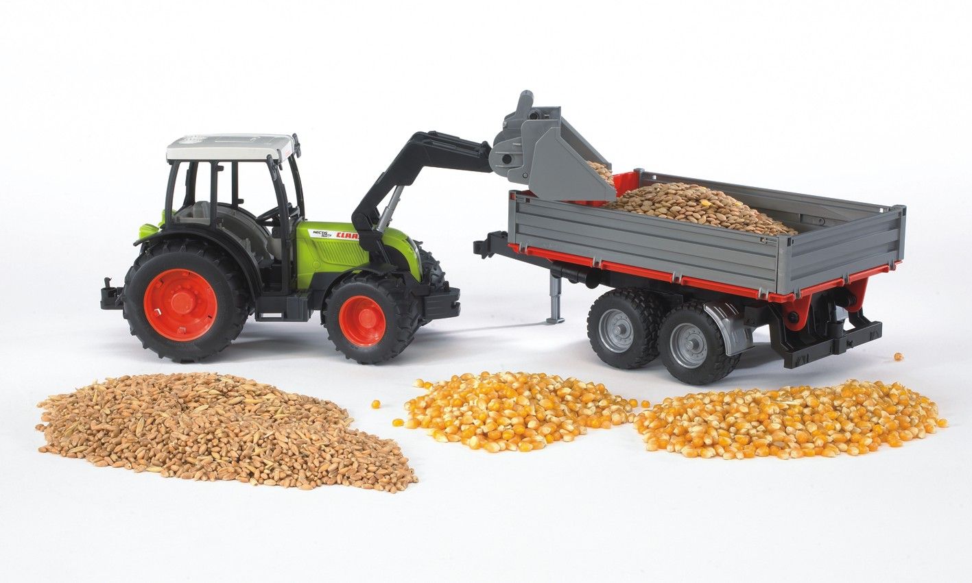 Claas Nectis Traktor 267 F med frontlæsser og tipvogn