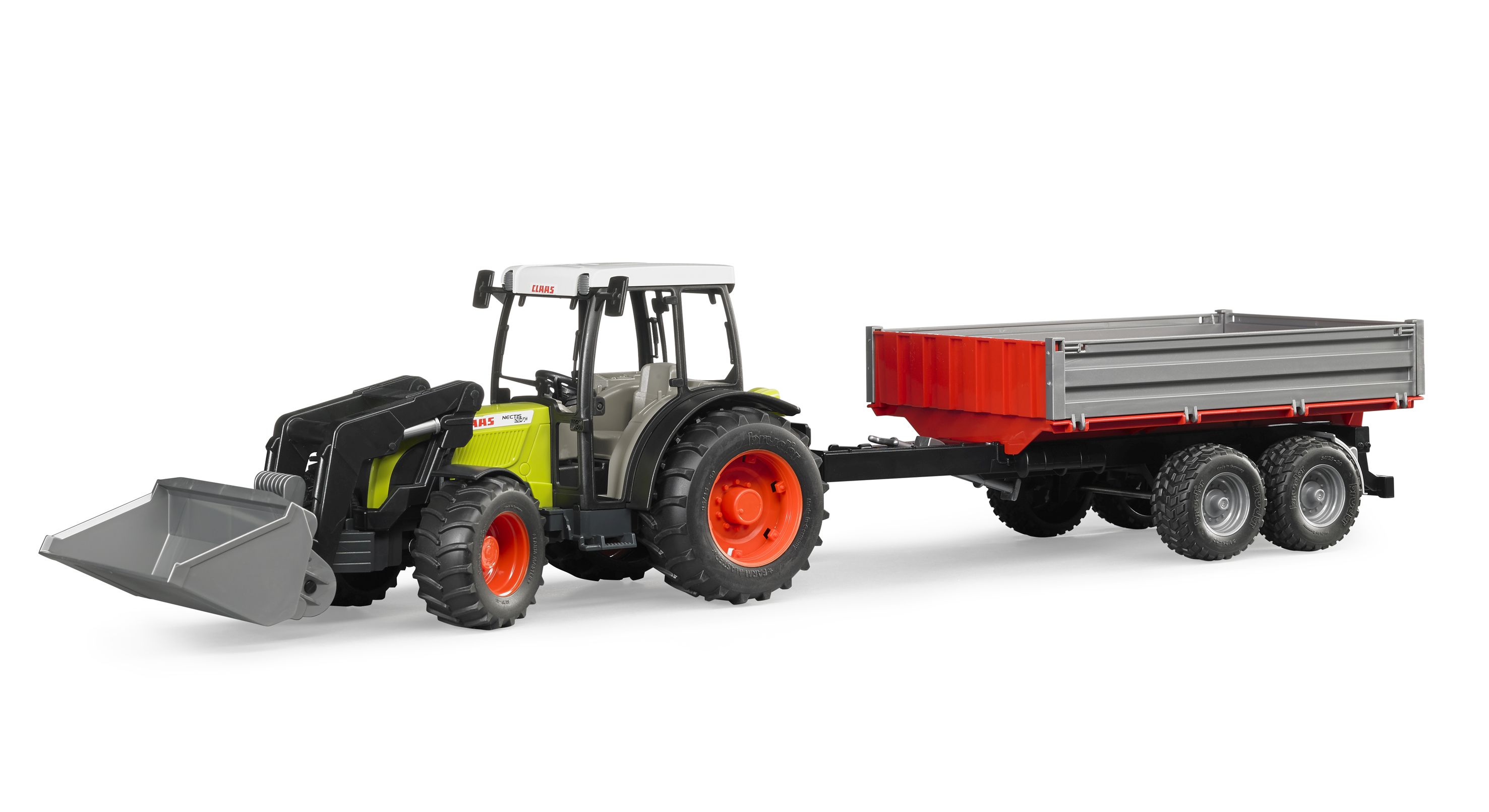 Claas Nectis Traktor 267 F med frontlæsser og tipvogn