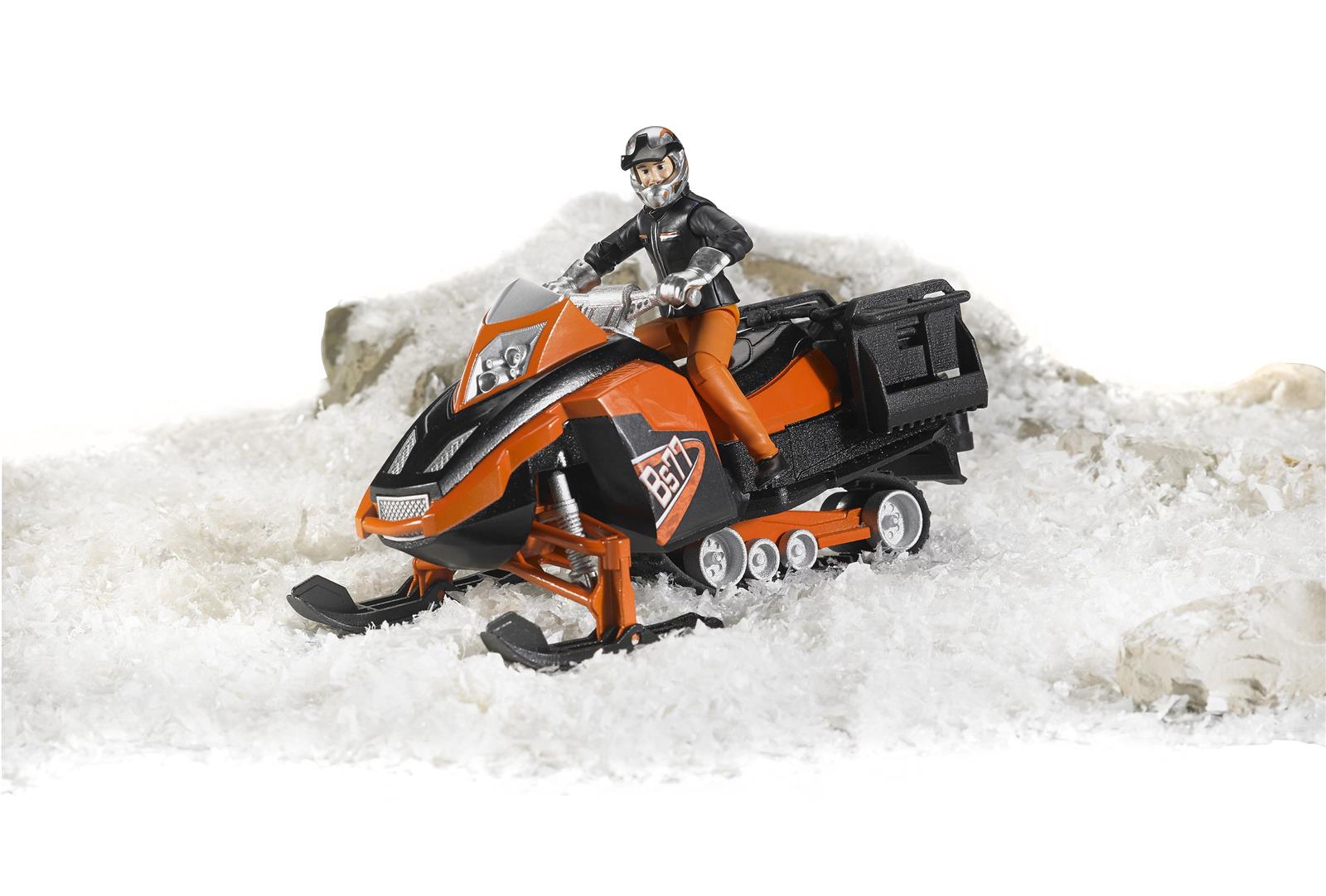 Bruder Snowmobil mit Fahrer und Ausstattung