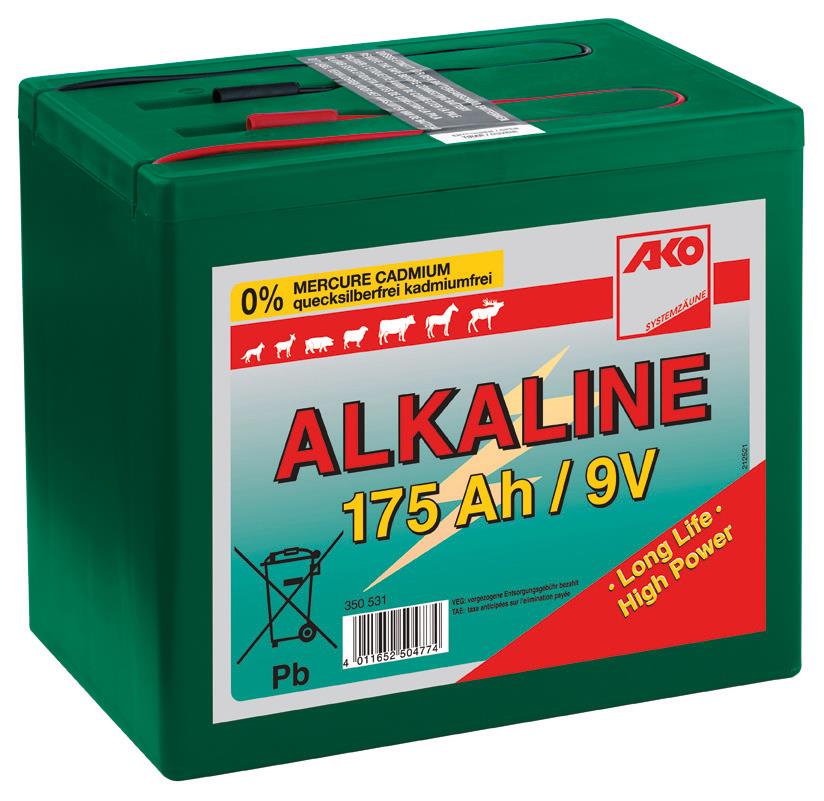 Ako Batteri Alkaline 9 V, 175 Ah