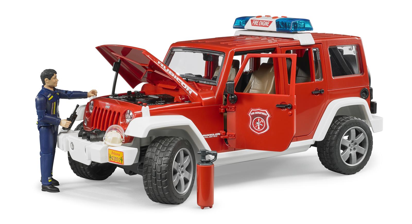 Bruder Jeep Wrangler Unlimited Rubicon brandbil & brandmand