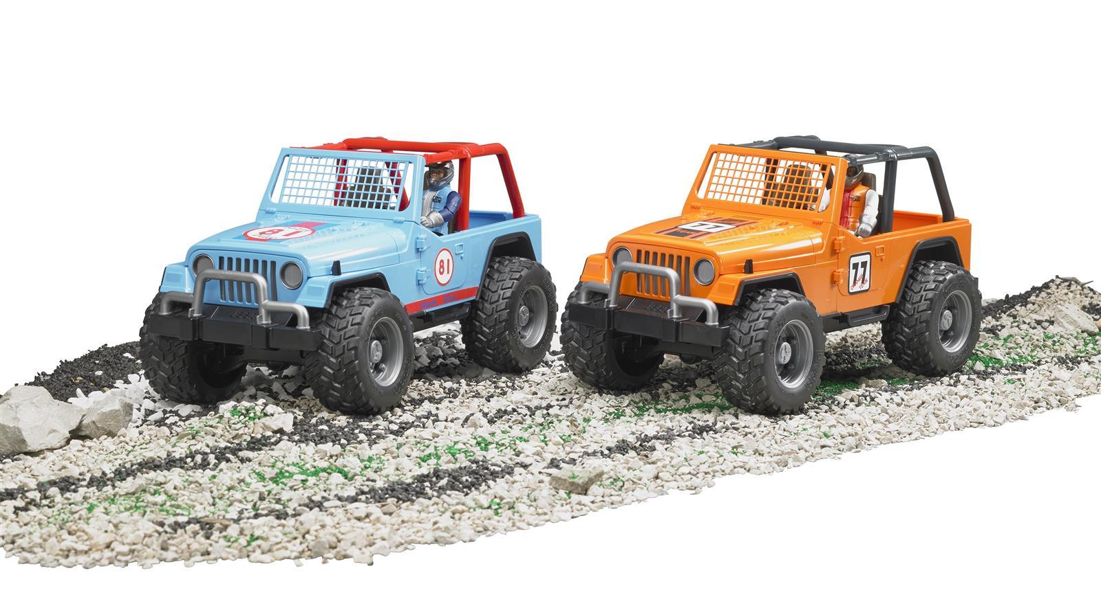 Bruder Jeep Cross Country Racer, blå, med racer