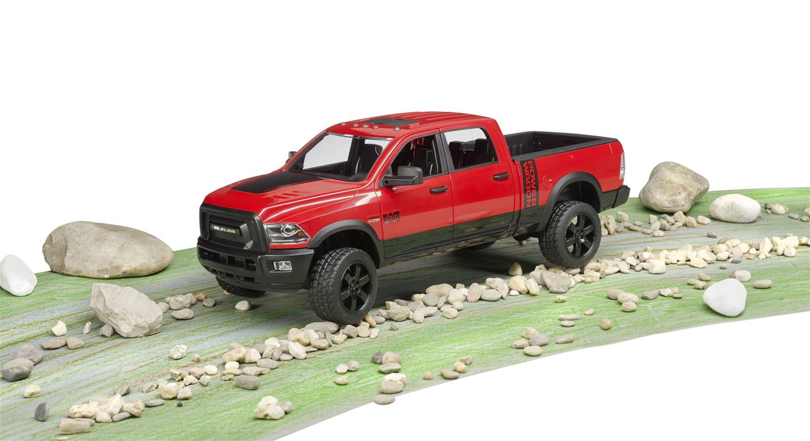 Bruder RAM Power Wagon med hestetrailer og hest