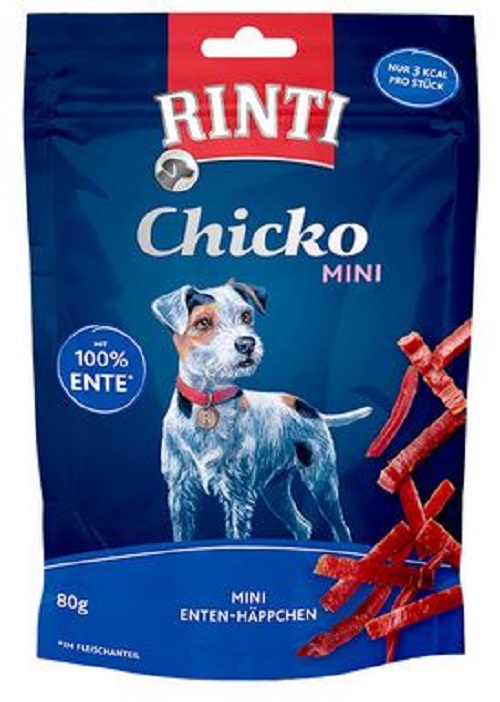 Rinti Chicko Mini Ente Snack für Hunde, 80 g