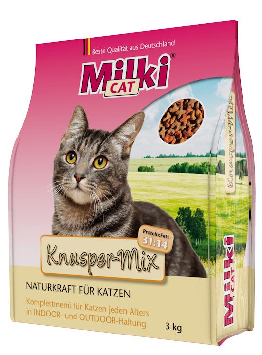 Milki Cat® Knusper Mix, Katte tørfoder, 3 kg